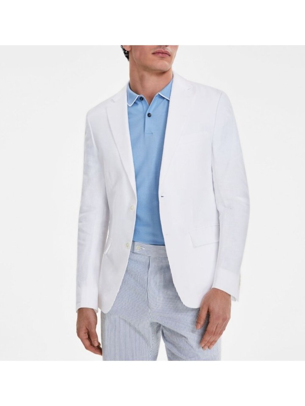 Tommy Hilfiger Men’s Linen Suit Jacket Modern Fit White Size 44S NWT